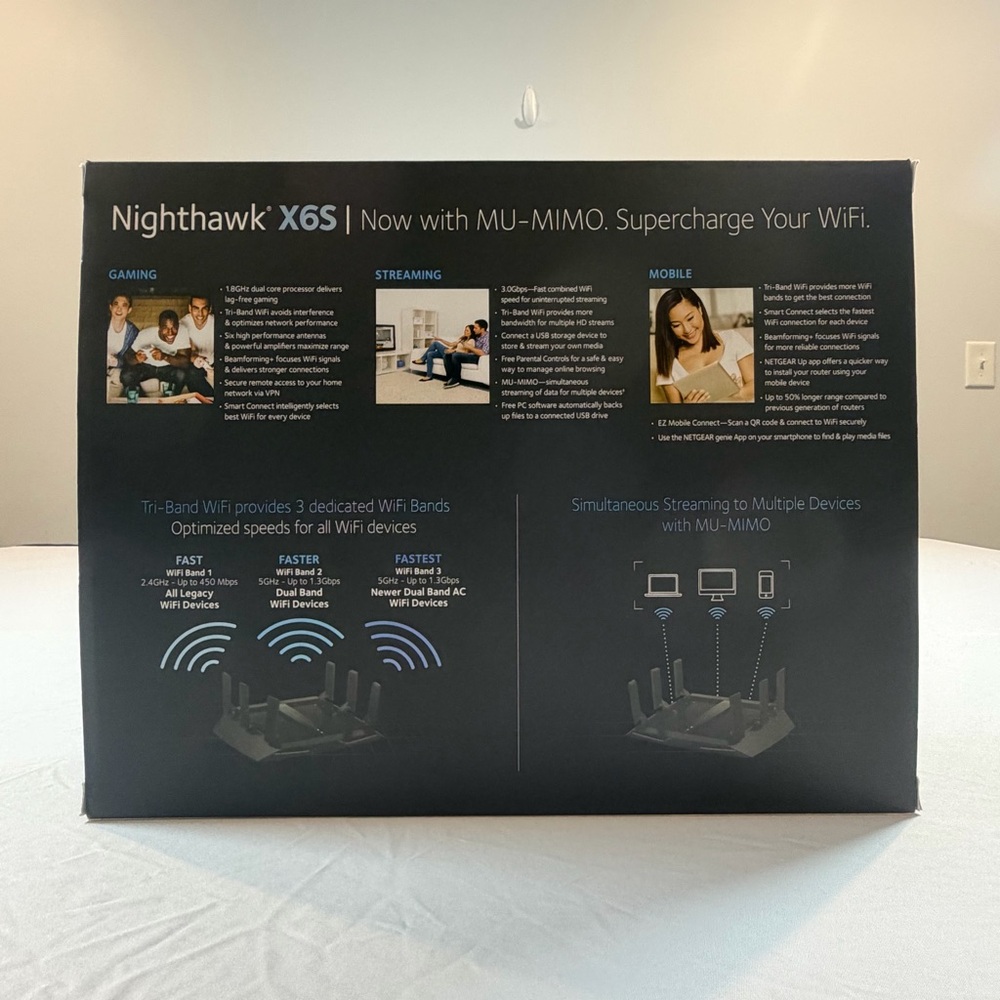 NETGEAR Nighthawk X6S AC3000 Tri-Band WiFi Router Model# R7900P - Picture 6 of 13